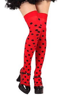 pończochy halloween czerwone