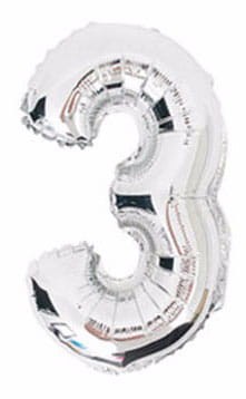 Balon foliowy cyfra 3