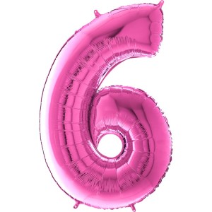 BALON 100CM CYFRA FUXIA GRABO 6