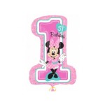 BALON AMERYKAŃSKI DISNEY MINNIE 1 URODZINY 48X71CM