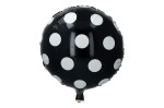 BALON 18" W DUŻE GROCHY CZARNY
