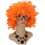 PERUKA AFRO LOKI WŁOSY KRĘCONE NA IMPREZĘ POMARAŃCZOWA