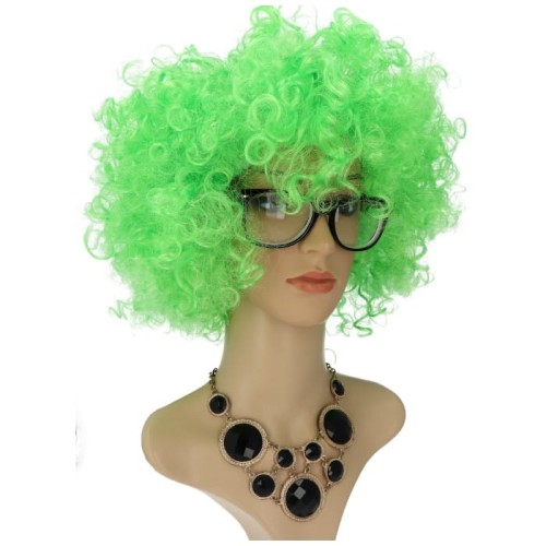 peruka afro zielona