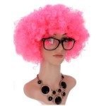PERUKA AFRO LOKI WŁOSY KRĘCONE NA IMPREZĘ RÓŻOWA