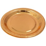 TALERZYKI PAPIEROWE STARE ZŁOTO 17,5CM,6SZT
