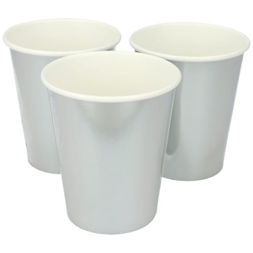 kubeczki jednorazowe srebrne