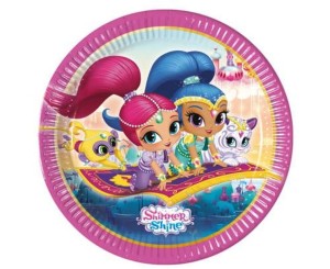 TALERZYKI PAPIEROWE SHIMMER AND SHINE 23CM 8SZT