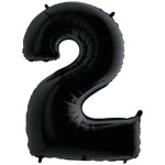 BALON 100CM CYFRA CZARNA 2