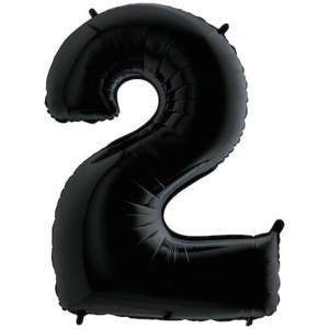 BALON 100CM CYFRA CZARNA 2