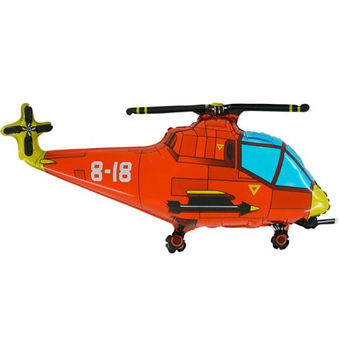 Balon na hel 24" helikopter czerwony