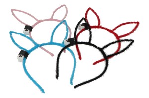 OPASKA ŚWIECĄCA LED USZY KRÓLIKA PUSZEK, MIX 6SZT