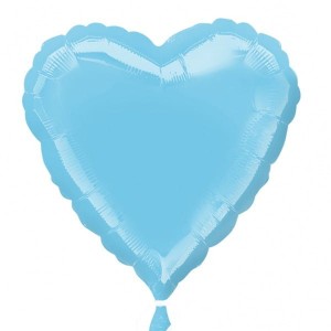 BALON FOLIOWY 5" SERCE NIEBIESKIE KOMPLET 4SZT