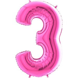 BALON 100CM CYFRA FUXIA GRABO 3