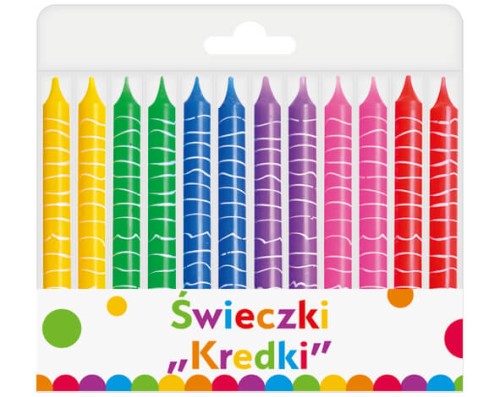 Świeczki urodzinowe w kształcie kredek