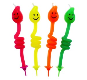 ŚWIECZKI URODZINOWE WESOŁE SPIRALE 4SZT