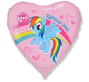 BALON HISZPAŃSKI 18" PONY Z TĘCZĄ