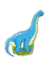 BALON HISZPAŃSKI 14" DINOZAUR NIEBIESKI