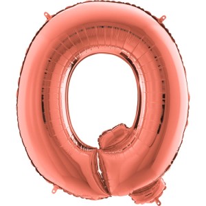 BALON 100CM LITERKA RÓŻOWE ZŁOTO Q