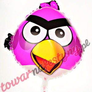 BALON 18" GŁOWA ANGRY BIRDS RÓŻOWA