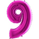 BALON 100CM CYFRA PURPLE 9