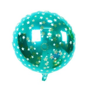 BALON 18" W GWIAZDKI ZIELONY