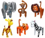 DMUCHANA ZABAWKA DO WODY ZWIERZĄTKA ZOO 6 SZT