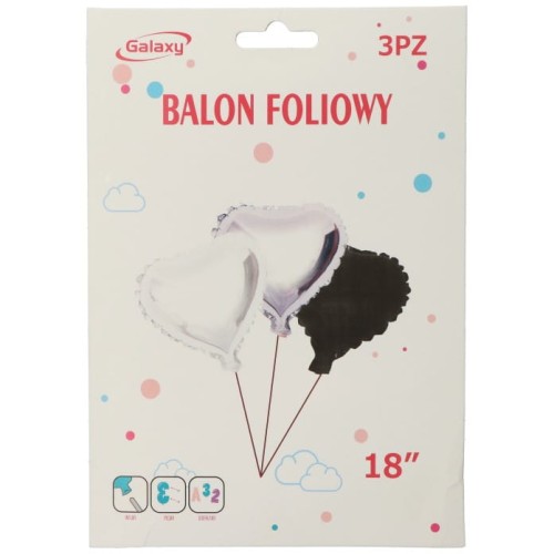balon foliowy serca 3szt