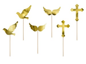 DEKORACJE DO MUFFINEK I KOMUNIA ŚWIĘTA, 8,5-11CM (1 OP. / 6 SZT.)