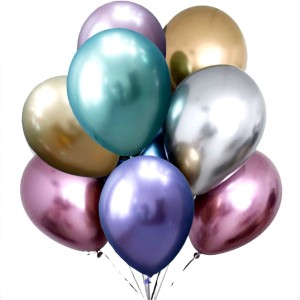 BALONY LATEKSOWE 12" CHROMOWANE MULIKOLOR 5SZT