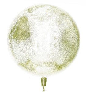 BALON PRZEŹROCZYSTY Z BROKATEM ZŁOTYM 20,5"