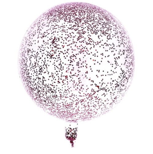 balon z konfetti gwiazdki
