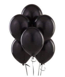 BALONY LATEKSOWE 23CM OPAK.10SZT CZARNE
