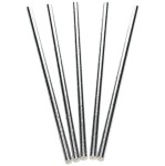 SŁOMKI DO NAPOJÓW 25SZT SREBRNE