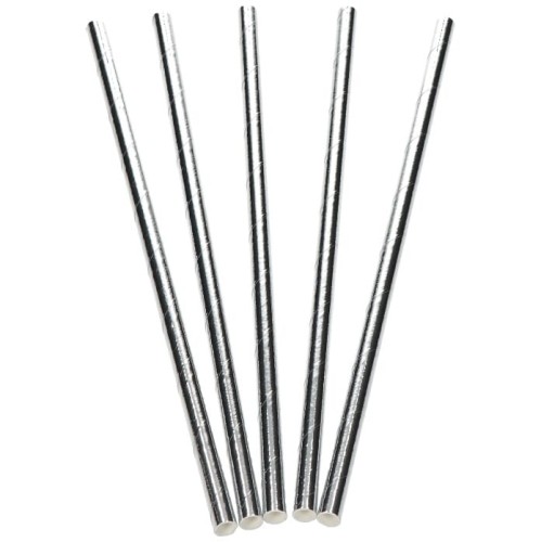 słomki do napojów srebrne