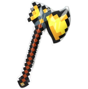 ZABAWKA DMUCHANA MŁOTEK TOPOREK DMUCHANY MINECRAFT ŻÓŁTY PIXEL 66CM