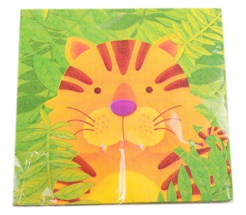 Jednorazowe papierowe serwetki tygrys