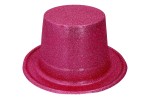 CYLINDER KAPELUSZ BROKATOWY RÓŻOWY