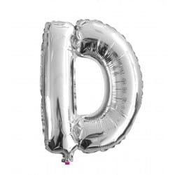 BALON 100CM LITERKA SREBRNA D