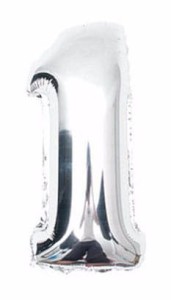 BALON 75cm CYFRA SREBRNA 1