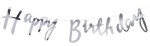 GIRLANDA HAPPY BIRTHDAY 2m SREBRNA