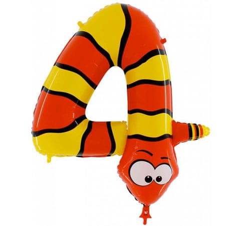 Balon foliowy cyfra 4