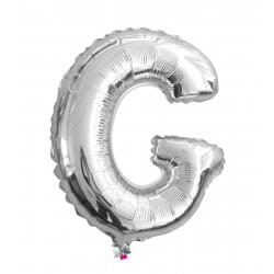 BALON 40CM LITERKA SREBRNA G
