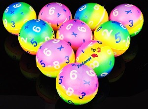 PIŁECZKI ANTYSTRESOWE 12SZT CYFRY