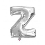 BALON 100CM LITERKA SREBRNA Z