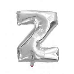 Balon literka metrowa srebrna Z