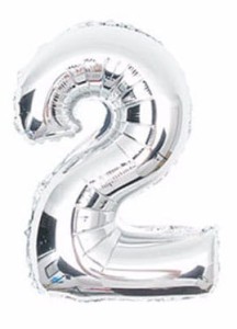 BALON 75cm CYFRA SREBRNA 2