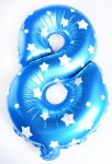 BALON FOLIOWY 40CM CYFRA NIEBIESKA 8