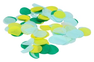 KONFETTI PAPIEROWE MIX ZIELONO-ŻÓŁTE