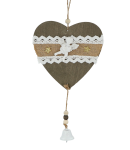 ZAWIESZKA DREWNIANA SERCE Z ANIOŁEM NA BOŻE NARODZENIE