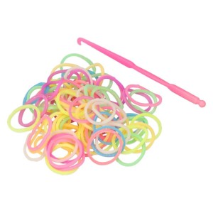 GUMKI DO ROBIENIA BRANSOLETEK LOOM BANDS PASTELOWE MIX 200SZT